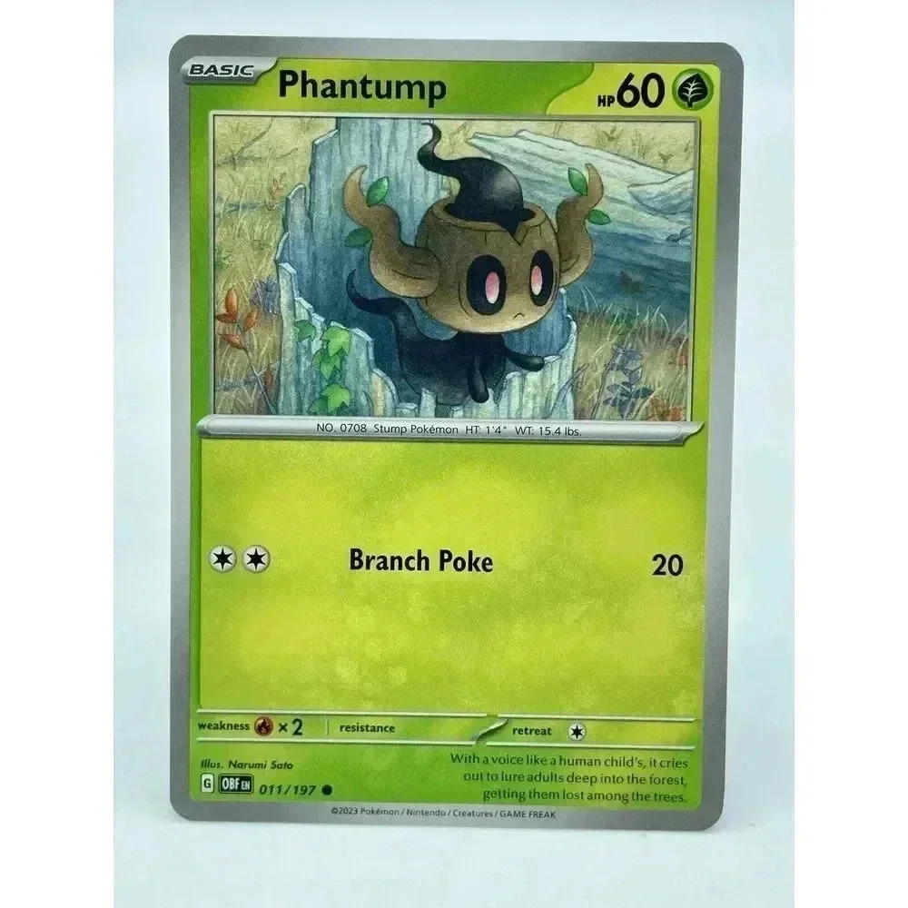 Phantump 011/197 Common S&V: Obsidian Flames Non-Holo‎ Pokémon TCG Mint Unplayed